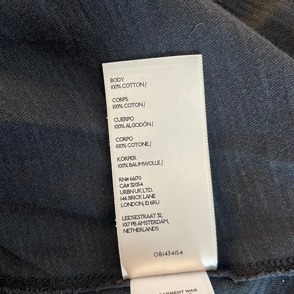 Free People Spring Break One Shoulder Top Size Small Black Cotton - Picture 11 of 11